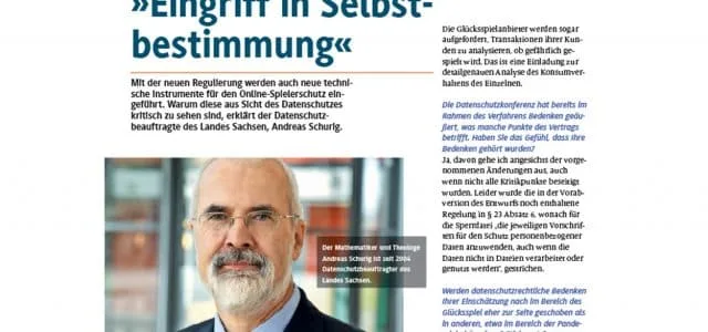 Artikelausschnitt games & business, Interview mit Andreas Schurig