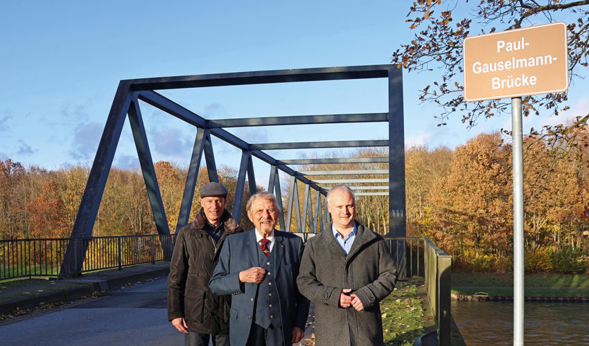 Paul-Gauselmann-Brücke eingeweiht Haberbosch Dr. Vieker Paul Gauselmann